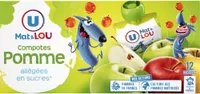 Gourdes compote allégée en sucres pomme