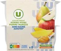 Dessert fruitier coupelle 4 pommes-poires 4 pommes-mangues sans sucreajouté8x100g