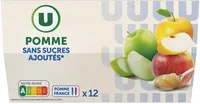 Dessert fruitier coupelle pomme sans sucre ajouté 12x100g