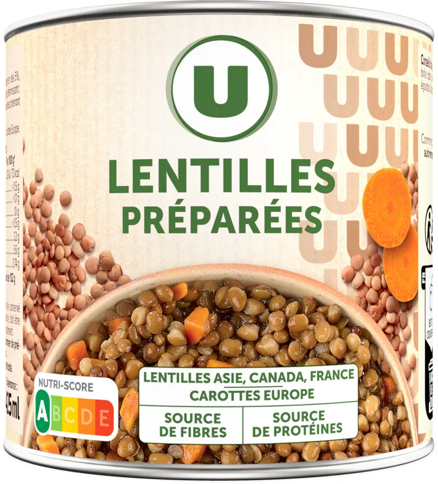 Lentilles préparées - Boîte 265g