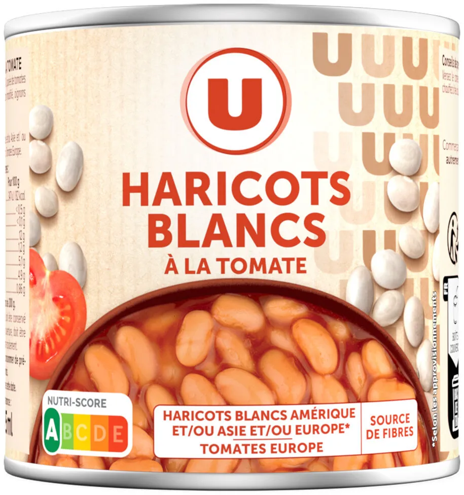 Haricots blancs tomate - Boîte 400g