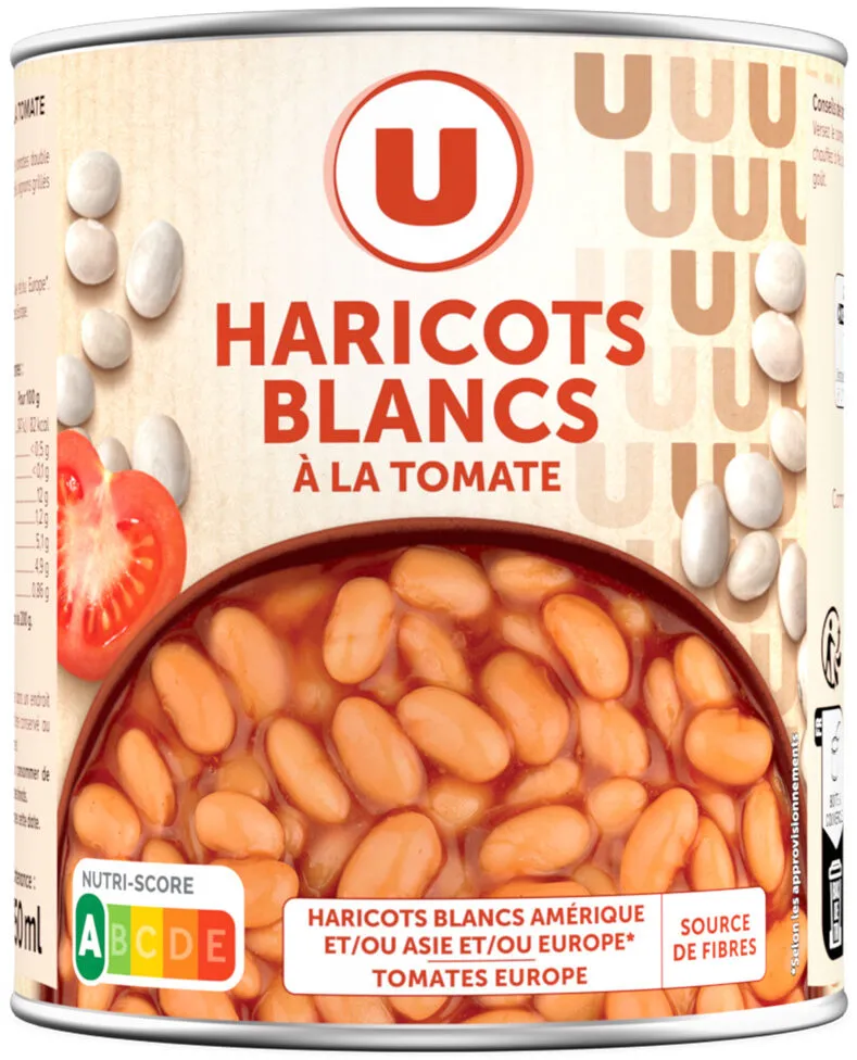Haricots blancs tomate - Boîte 800g