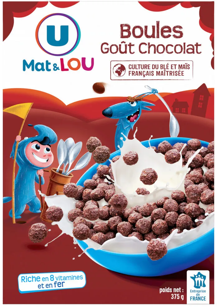 Céréales boules chocolat, 375g