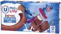 Barres au chocolat fourrées au lait