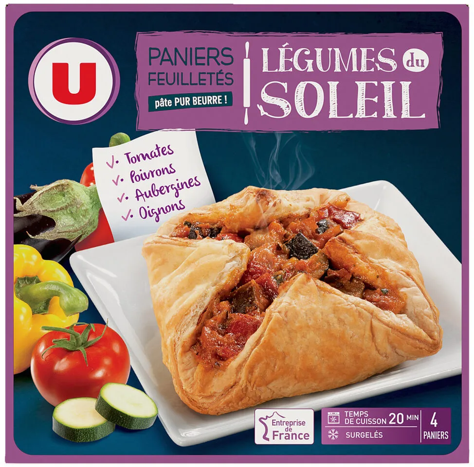 Paniers feuilletés aux légumes du soleil - 4x100g