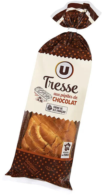 Tresse à la crème pâtissière et pépites de chocolat