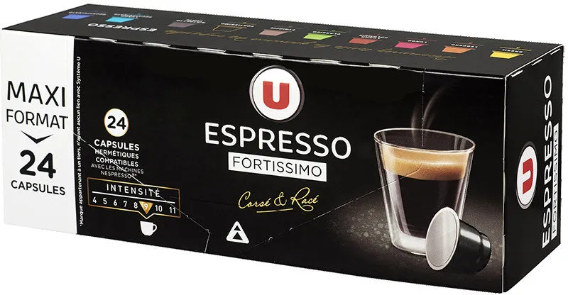Café torréfié + moulu espresso fortissimo