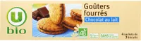 Gâteaux Goûters bio fourrés chocolat au lait 185g