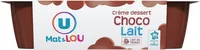 Crème dessert bi-goût chocolat et lait 6x70g