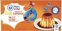 Dessert lacté flan goût vanille nappé caramel 4x100g