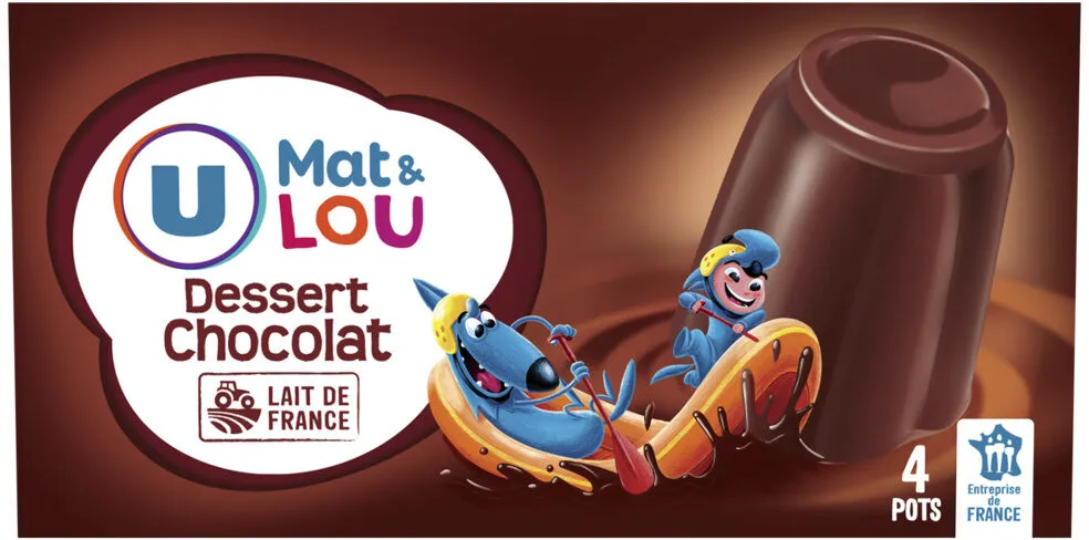 Dessert lacté gélifié au chocolat 4x100g