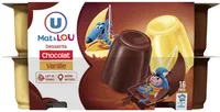 Dessert lacté gélifié au chocolat ou à la vanille panachés 16X100g