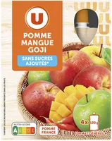 Gourdes dessert fruitier pomme mangue goji sans sucre ajouté 4x120g