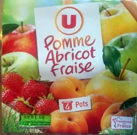 Dessert de fruits pommme fraise abricot U