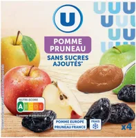 Purée de pommes pruneaux sans sucres ajoutés 4x100g