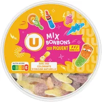 Bonbons Assortiment gélifiés aromatisés qui piquent bac de 600g