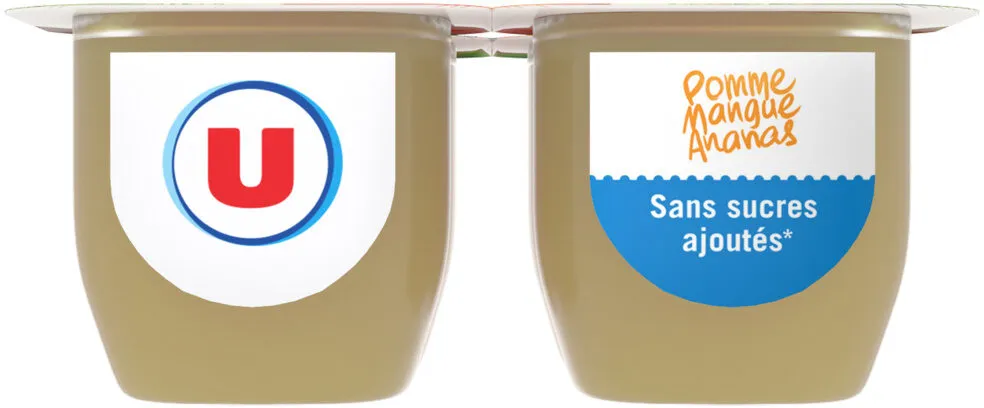 Purée de fruit parfum pommes, mangues et ananas sans sucres ajoutés 4x100g