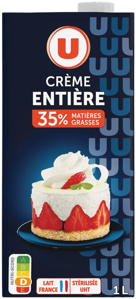 Crème UHT liquide entière 35%MG - Brique 1L
