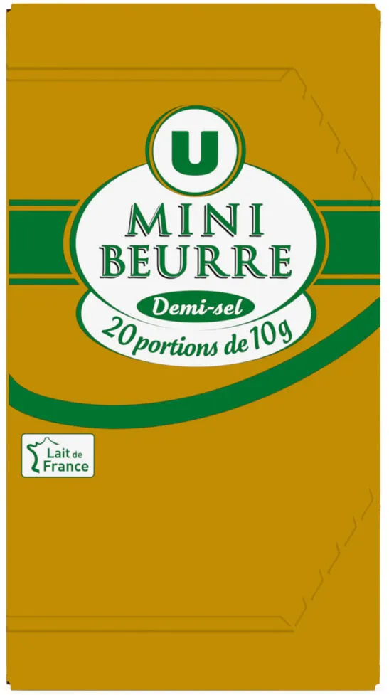 Mini beurre demi sel 80% de MG, paquet de 200g