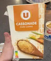 Sucre poudre cassonade, étui bec verseur, 1kg