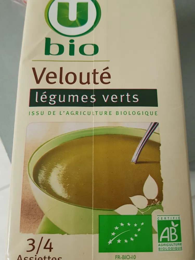 Soupe Velouté de légumes verts bio, 1L