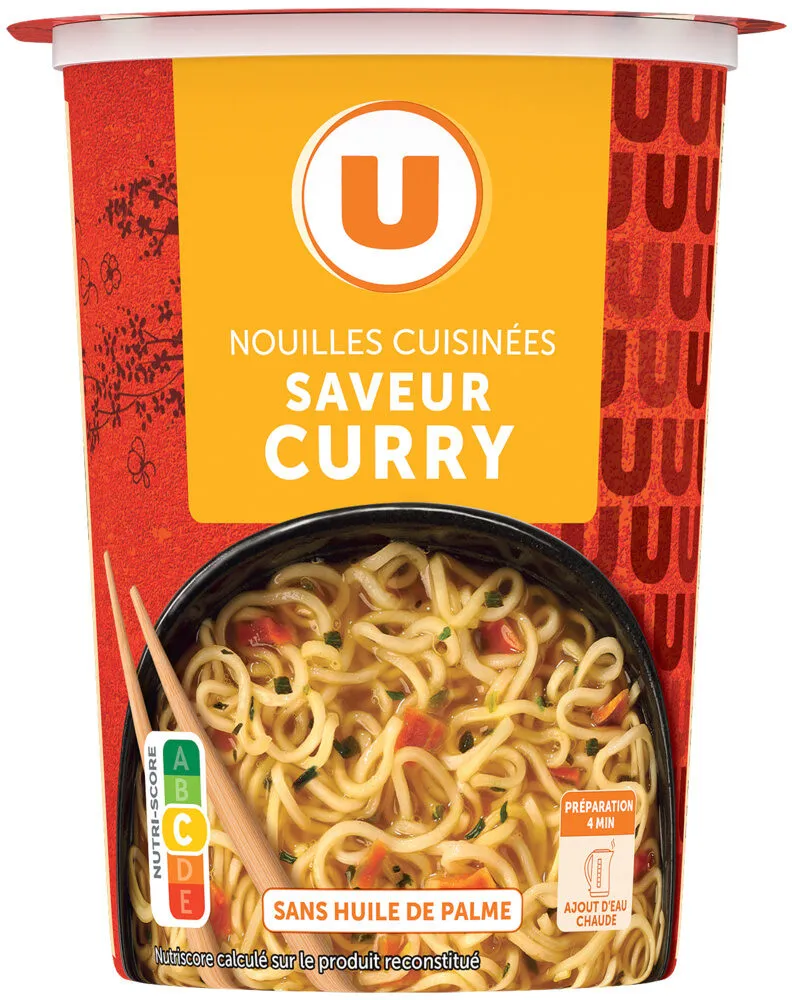 Nouilles cup cuisinées saveur curry 70g