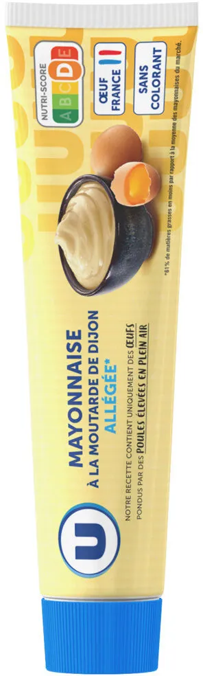 Mayonnaise allégée en matières grasses à la moutarde de Dijon bocalde180g