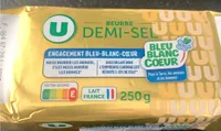 Beurre demi-sel 82%MG Bleu Blanc Coeur, plaquette 250g