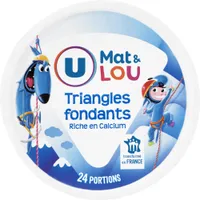 Fromage fondu nature, 24 portions triangles - 400g