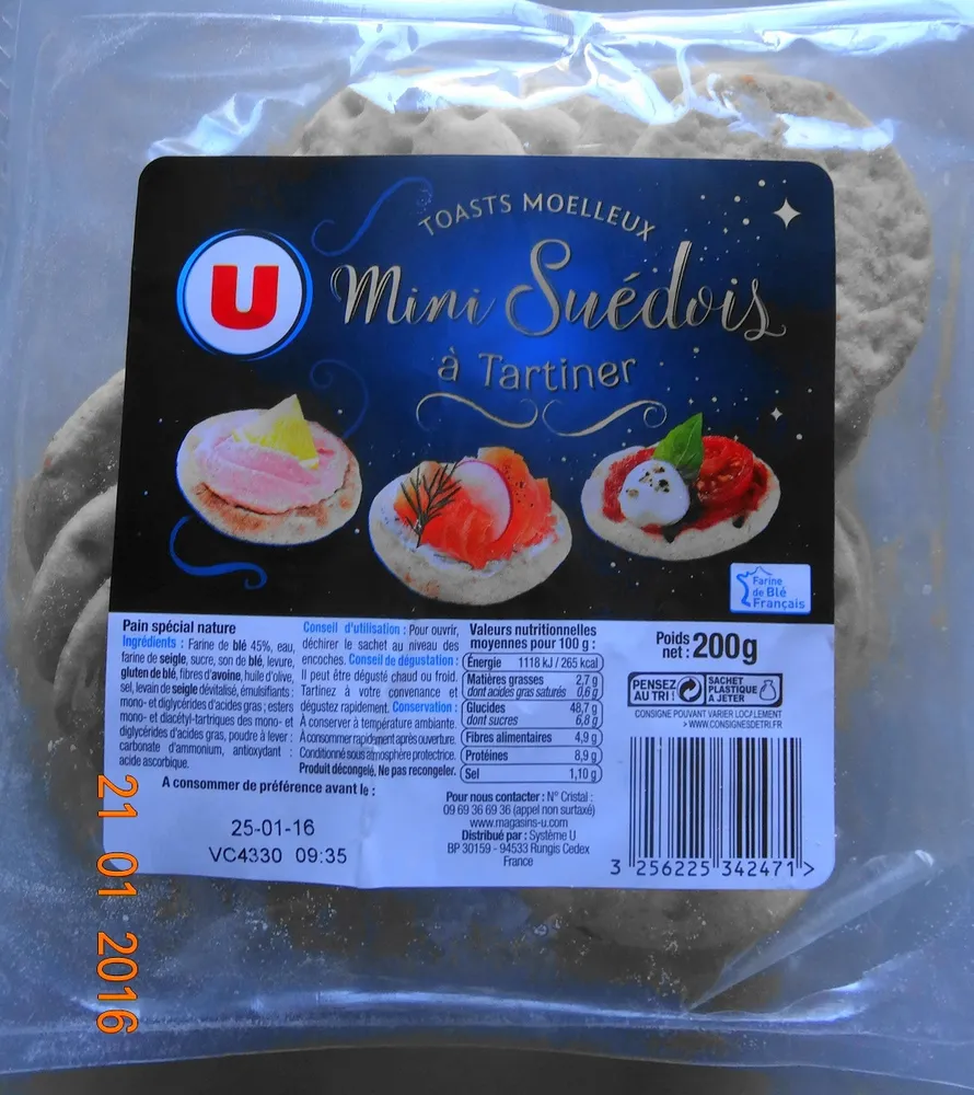 Mini Suédois, toast moelleux à tartiner