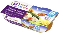 Bols soir tomate courgette pâteset mozarella