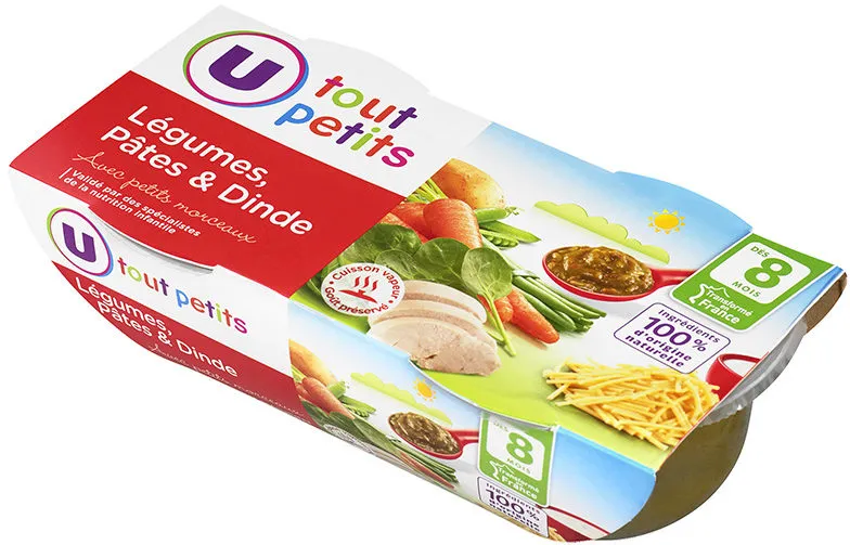 Bols légumes-pâte & dinde dès 8 mois