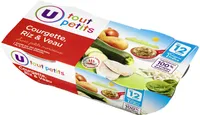 Bols courgette-riz et veau dès 12 mois