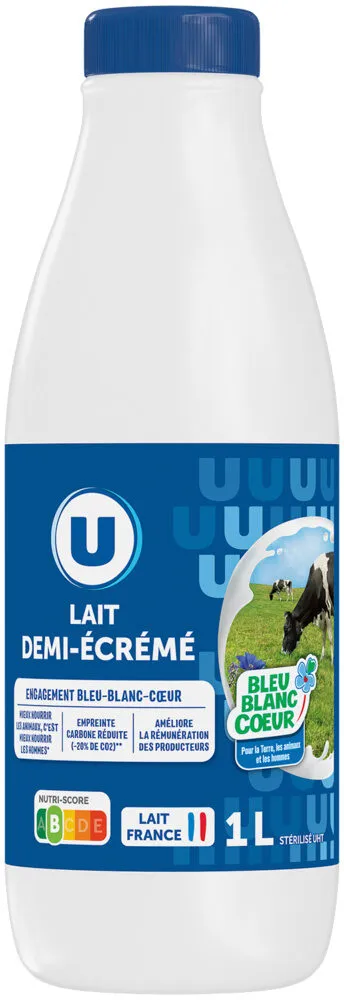 Lait UHT demi-écrémé Bleu Blanc Coeur