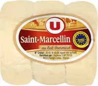Saint Marcellin IGP au lait thermisé, 22% de MG, 3 rouleaux, 240g