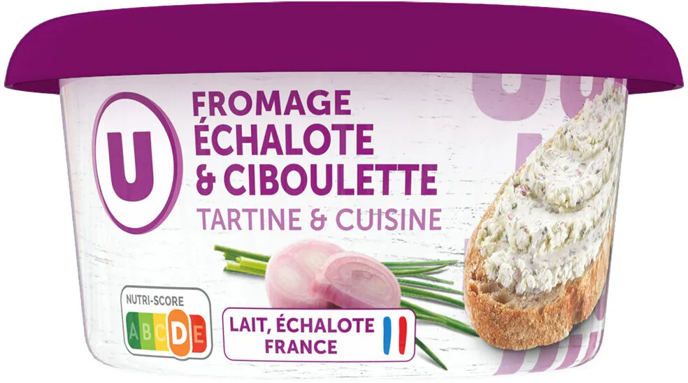 Fromage à tartiner au lait pasteurisé échalote ciboulette 23% de MG,150g