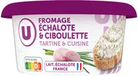Fromage à tartiner au lait pasteurisé échalote ciboulette 23% de MG,150g