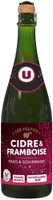 Cidre framboise Les Festifs 2,5° bouteille verre 75cl