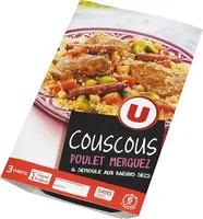 Couscous poulet merguez semoules aux raisins secs