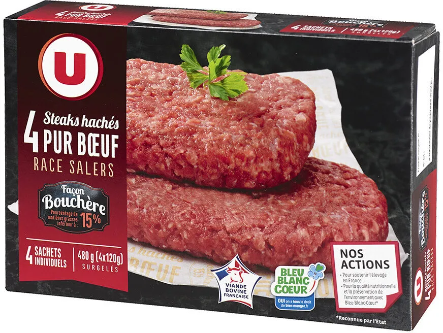 Steak haché façon bouchère race salers BBC 15% de MG