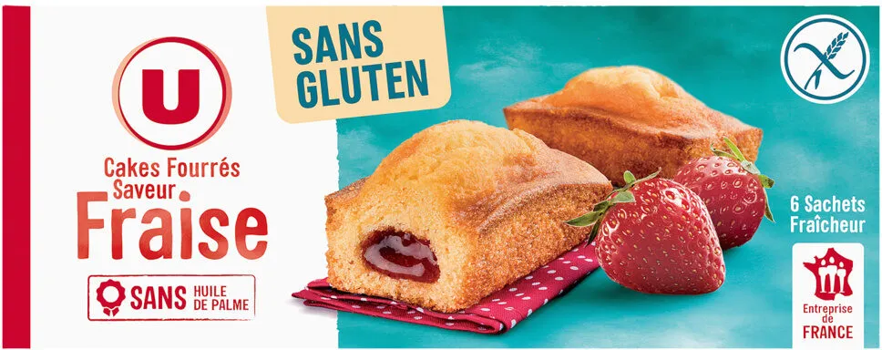 Cakes fourrés saveur fraises sans gluten 210g