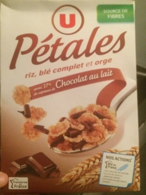 Céréales Pétales de riz et blé complet avec copeaux de chocolat au lait 550g