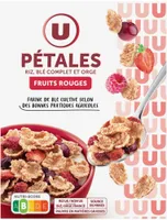 Céréales Pétales de riz et blé orge avec fruits rouges boîte de 300g