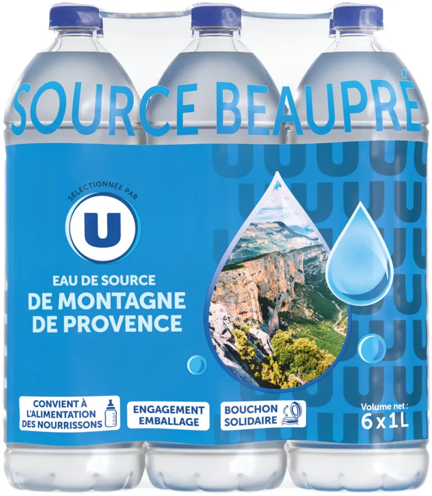 Eau de source de montagne Provence 6x1 litre