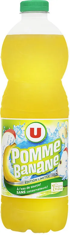Boisson aux fruits plate pomme banane