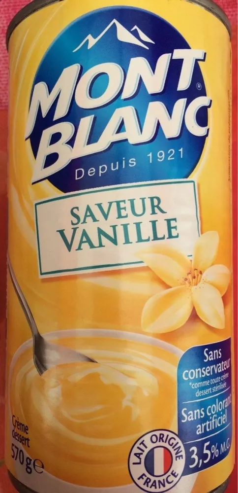 Creme mont blanc vanille