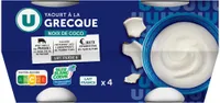 Yaourt à la grecque noix de coco 4X150g