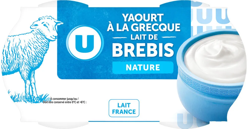 Yaourt à la grecque au lait de brebis nature 2x150g