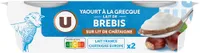 Yaourt à la grecque sur lit de châtaigne au lait de brebis 2x150g