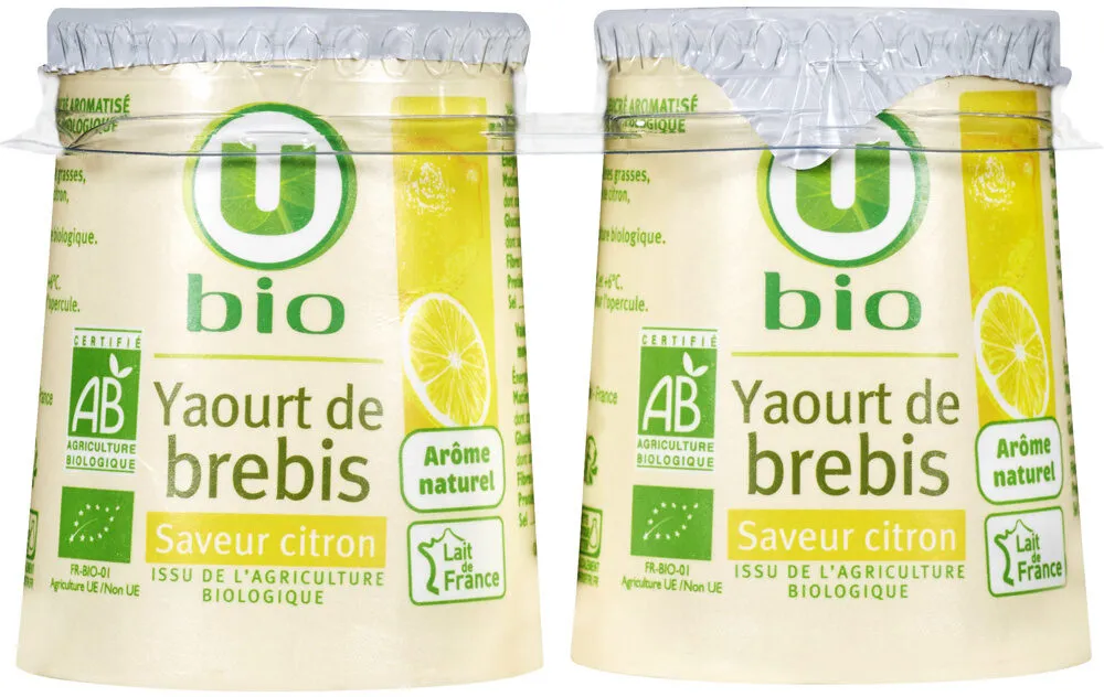 Yaourt au lait de brebis saveur citron 2x125g
